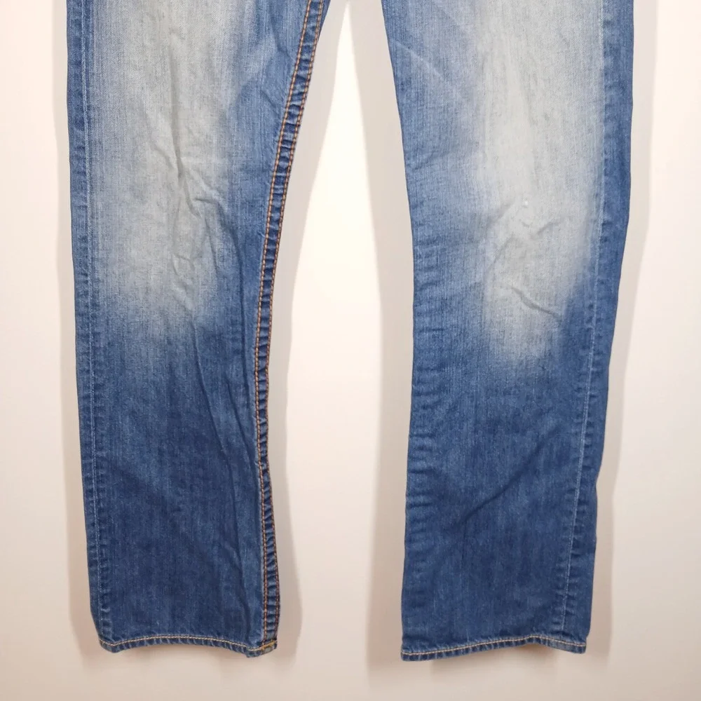 True Religion World Tour Jeans Men's 32 Blue Made in USA Denim Straight